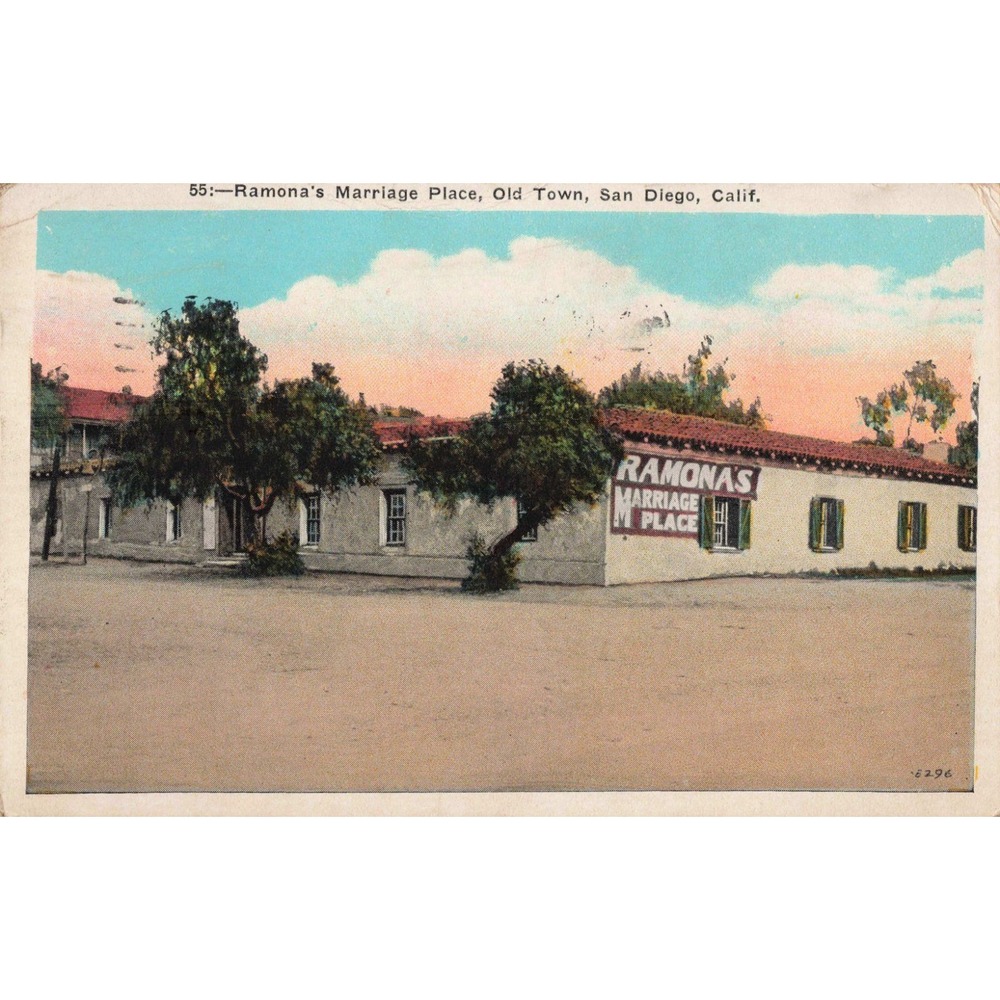 Vintage 1924 Ramona's Marriage Place Postcard Old Town San Diego California VG - Picture 1 of 2